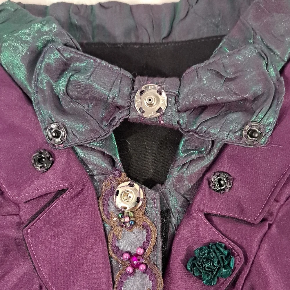 NWOT Elegant Purple Dog Tuxedo Coat